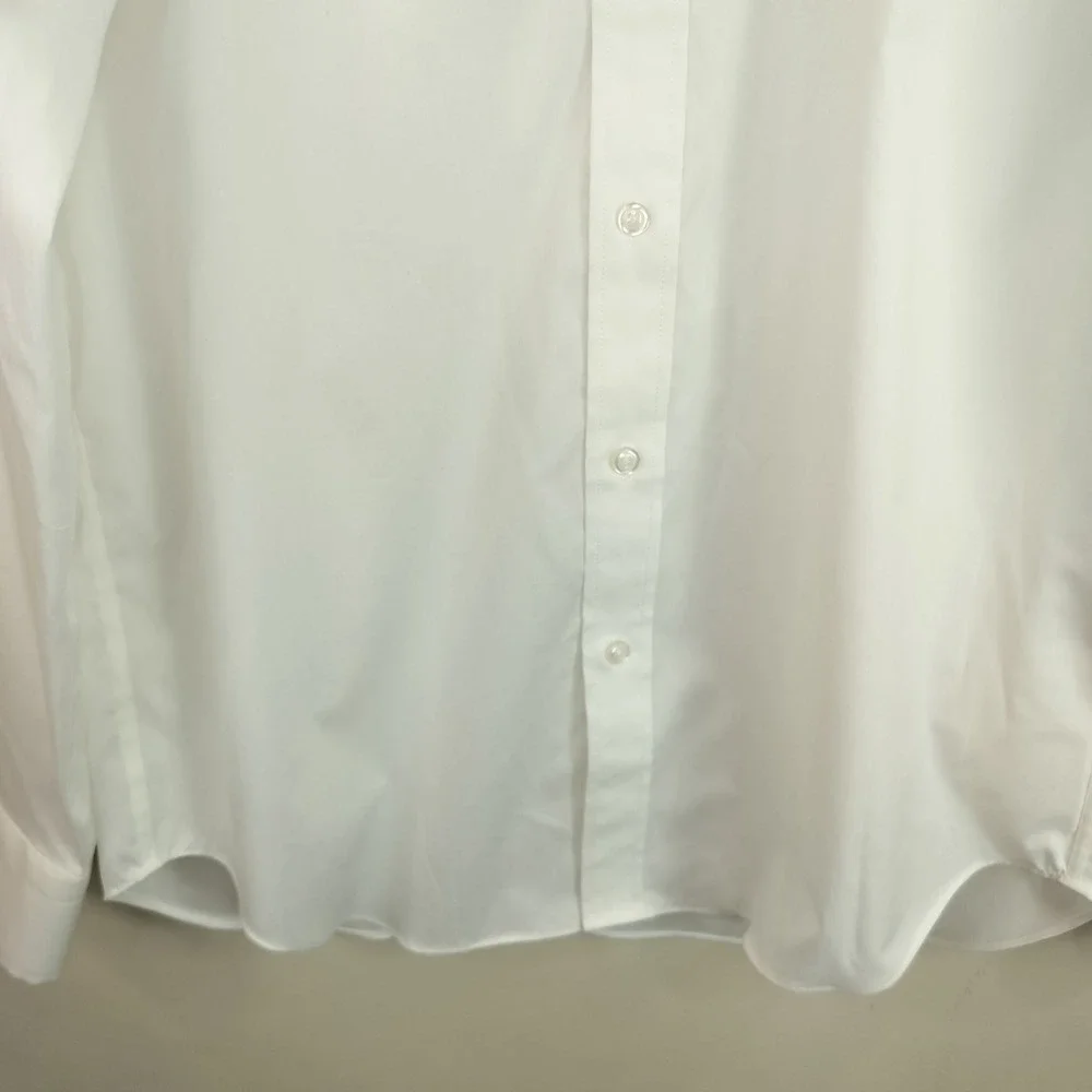 J Crew Wrinkle Free Bowery Dress Shirt Mens Medium Professional White AV828 NWT